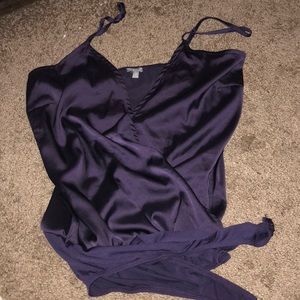 Charlotte Russe silk purple bodysuit